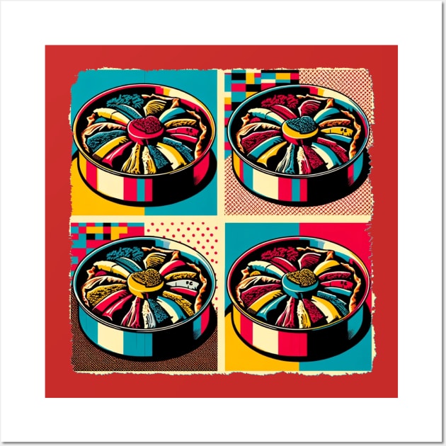 Pop Art Tourtière: A Canadian Christmas Wall Art by PawPopArt